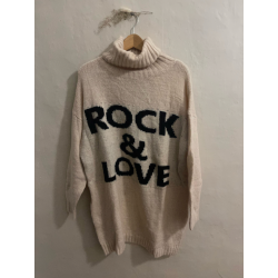 Robe pull col roulé