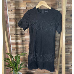 Black lace pattern dress