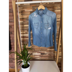 Chemise Jean bleu délavé
