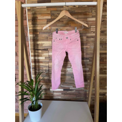 Vintage effect pink jeans